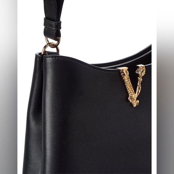 VERSACE VIRTUS LEATHER SHOULDER BAG - Picture 3 of 16